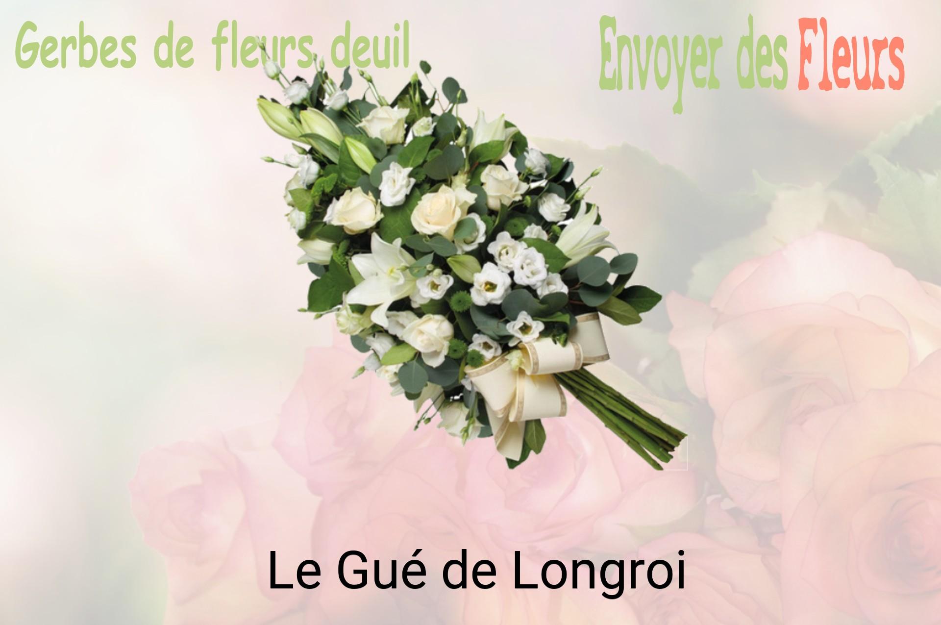 Gerbe de fleurs de deuil livrée à Le Gué-de-Longroi